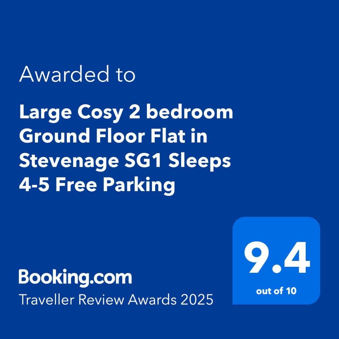 Large Cosy 2 Bedroom Ground Floor Flat In Stevenage Sg1 Sleeps 4-5 Free Parking エクステリア 写真